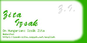 zita izsak business card